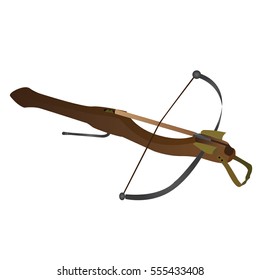 Isolated Crossbow On A White Background, Vector Illustration