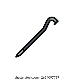 Isolated crowbar on White Background, maintenance and repair concept