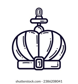 Icono de la corona aislada Icono de la regalía Vector