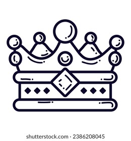 Isolated crown icon Royalty icon Vector