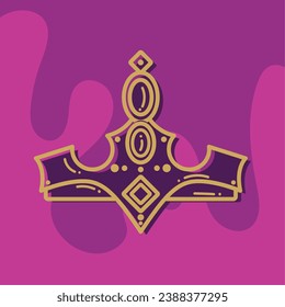 Isolated crown icon Royalty icon Vector