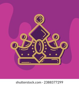 Isolated crown icon Royalty icon Vector