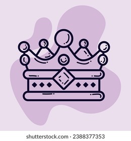Isolated crown icon Royalty icon Vector