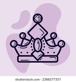 Isolated crown icon Royalty icon Vector
