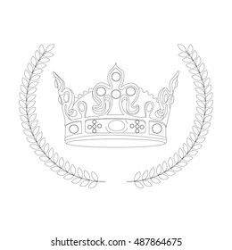 Isolated crown on a white background, Vector illustration