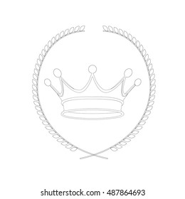 Isolated crown on a white background, Vector illustration