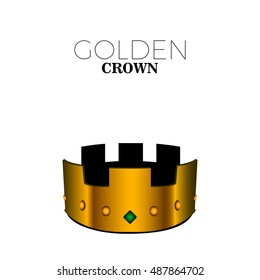 Isolated crown on a white background, Vector illustration
