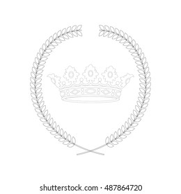 Isolated crown on a white background, Vector illustration