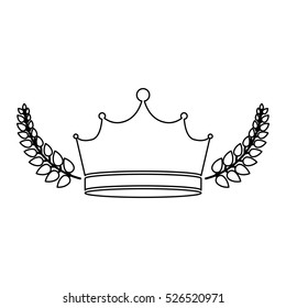 Isolated crown and wreath design