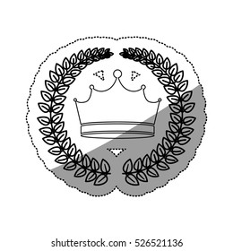 Isolated crown and wreath design