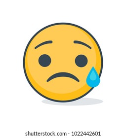 Isolated crying sad emoticon