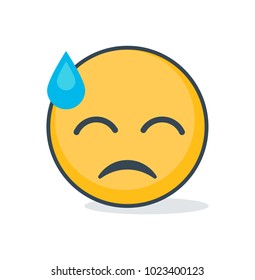 Isolated crying sad emoticon