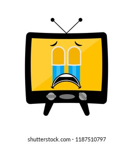 Isolated crying tv emote