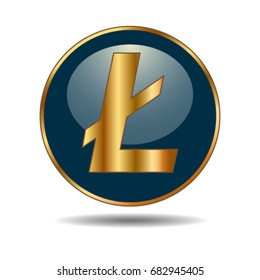 Isolated Crypto coin Ripple - digital currency,