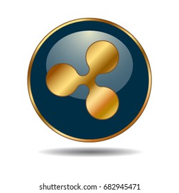 Isolated Crypto coin Ripple - digital currency,