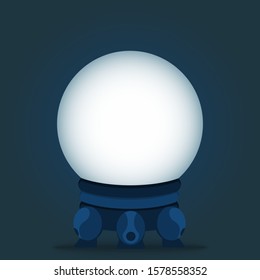 isolated crystal ball with copyspace in the middle 