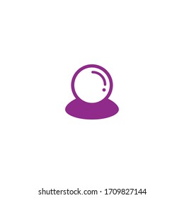 Isolated Crystal Ball Emoji, Vector Flat Icon, Emoticon