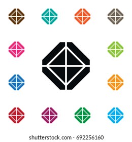 Isolated Crystal Icon. Carat Vector Element Can Be Used For Gem, Crystal, Carat Design Concept.