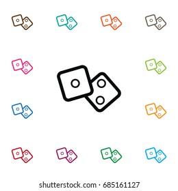 Isolated Cube Icon. Number  Vector Element Can Be Used For Number, Dice, Cube Design Concept.