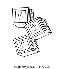 Isolated cubes toy design