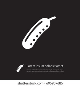 Isolated Cucumber Icon. Zucchini Vector Element Can Be Used For Zucchini, Cucumber, Pickles Design Concept.