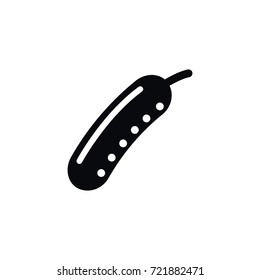 Isolated Cucumber Icon. Zucchini Vector Element Can Be Used For Zucchini, Cucumber, Pickles Design Concept.
