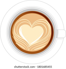 Isolated cup of coffee logo on white background illustration