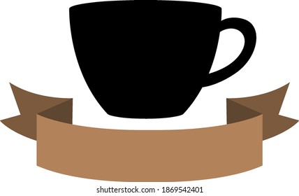 Isolated cup of coffee logo on white background illustration
