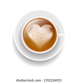 Einziger Kaffee auf weißem Hintergrund. Vektorgrafik-Design.