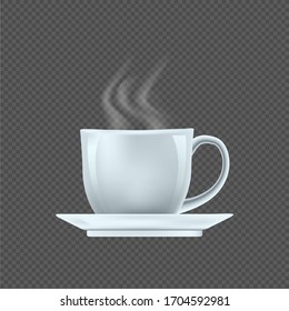 Einziger Kaffee auf weißem Hintergrund. Vektorgrafik-Design.