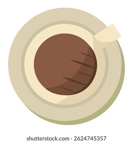 Isolated cup coffee shop things objects illustration