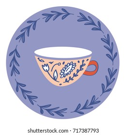 isolated cup of coffee or tea for design menu