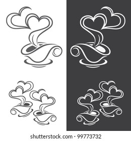 isolated cup of coffee or tea - vector illustration