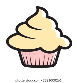 isolated cup ice cream vector icon