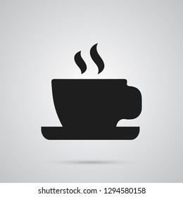 Isolated cup icon symbol on clean background. Vector saucer element in trendy style.