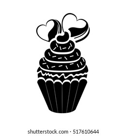 Isolated cupcake design