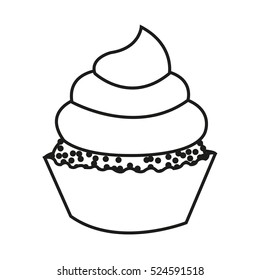 Isolated cupcake design