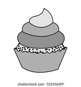 Isolated cupcake design