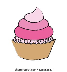 Isolated cupcake design