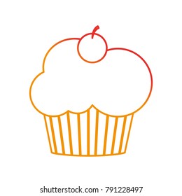 Isolated cupcake design
