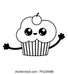 Isolated cupcake design