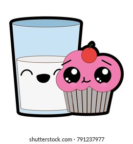 Isolated cupcake design