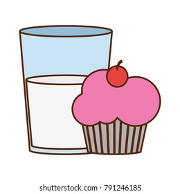 Isolated cupcake design