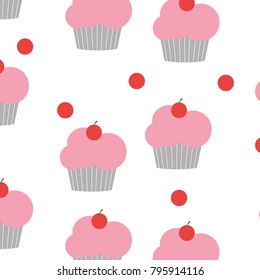 Isolated cupcake design