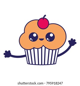 Isolated cupcake design