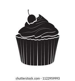 Isolated cupcake icon