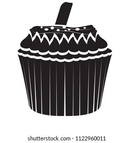 Isolated cupcake icon