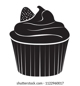Isolated cupcake icon