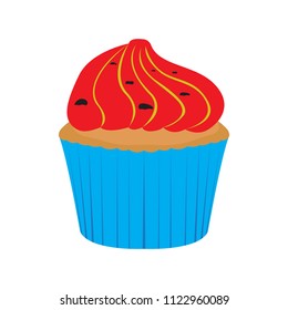Isolated cupcake icon