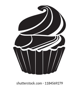 Isolated cupcake icon